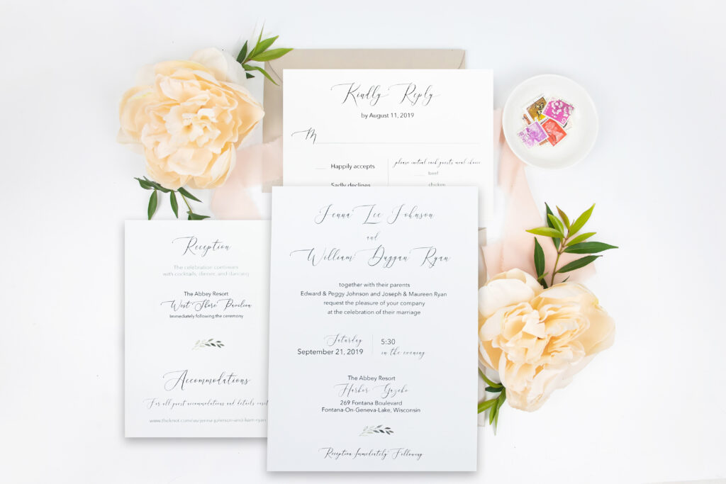 Simple Wedding invitation set